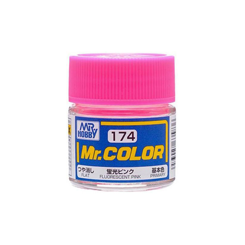 Mr Color C174 Краска эмалевая полуматовая FLUORESCENT PINK 10 мл